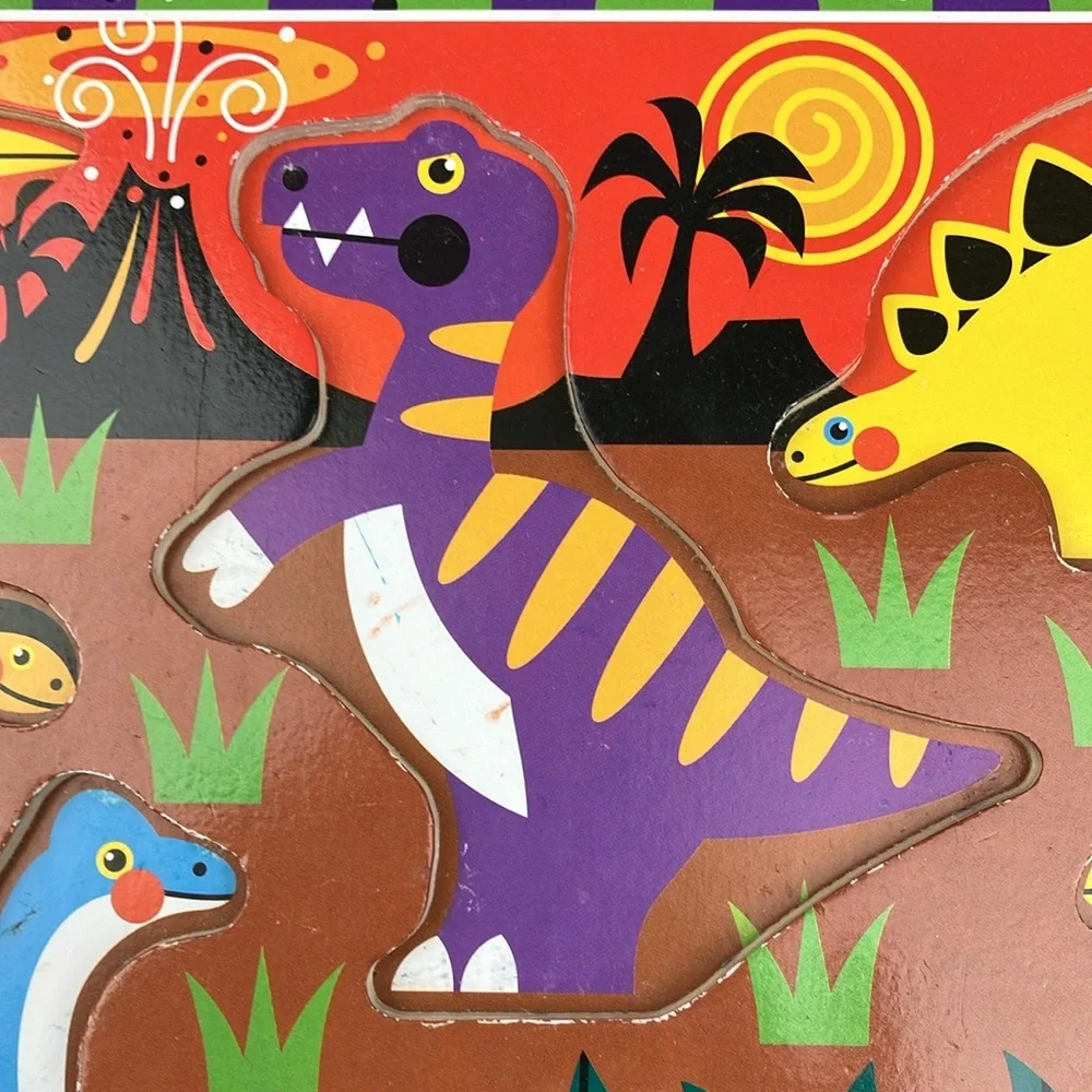 Melissa & Doug Dinosaur Puzzle & Dinosaur Rollers